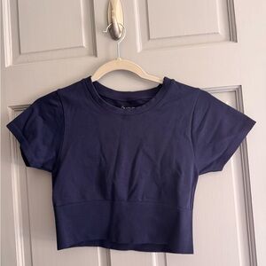 Women’s Small Navy Blue Athletic Cropped T-Shirt